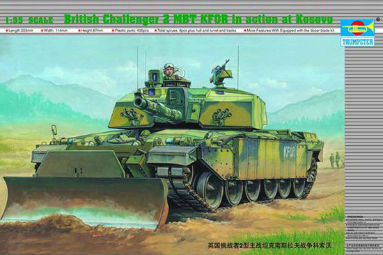 Byggmodell stridsvagn - British CHALLENGER II MBT KFOR KOSOVO - 1:35 - TR