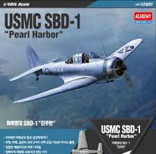Byggmodell flygplan - USMC SBD-1 Pearl HarboR - 1:48 - Academy