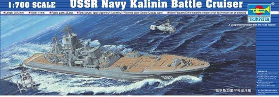 Byggmodell krigsfartyg - Soviet Kalinin - 1:700 - Trumpeter