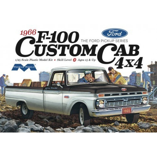 Byggmodell bil - 1966 Ford F100 Custom Cab 4x4 1:25 Moebius