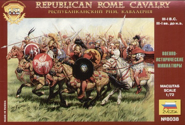 Byggmodell gubbar - Rep.Rome Cavalry - 1:72 - Zveda