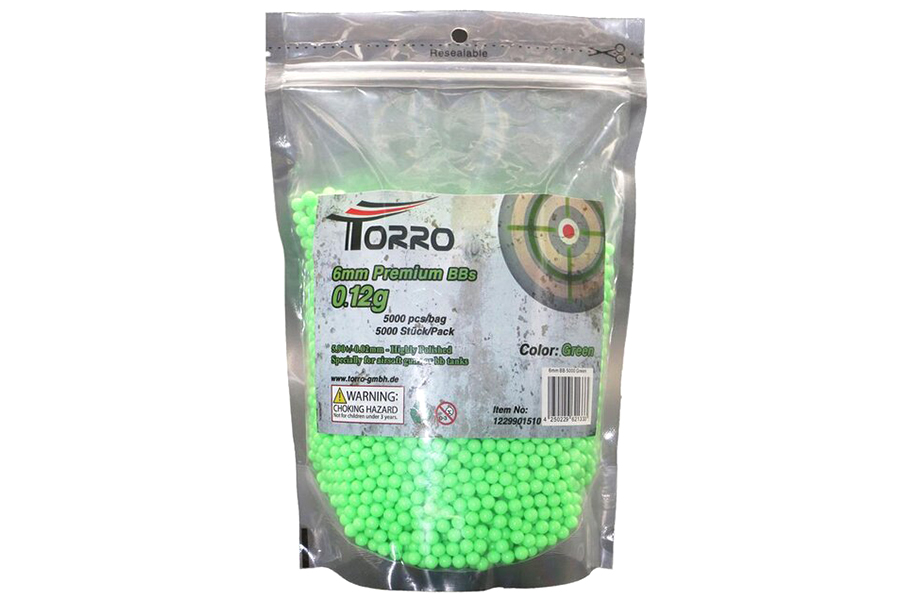 Torro BB Softair Ammunition - 5000 gröna kulor