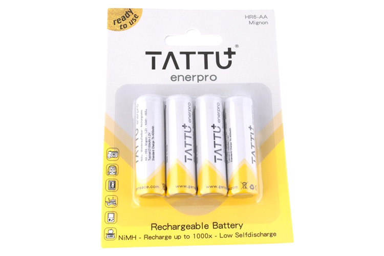 Batteri - AA NiMH 2100mAh 1,2V - Laddningsbara - 4 Pack - Tattu