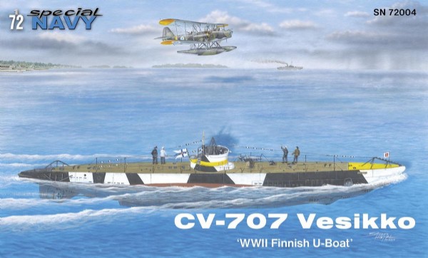 Byggmodell Ubåt - CV-707 Vesikko WWII Finnish U-båt - 1:72 - Special Hobby