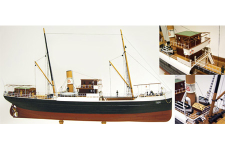 Byggmodell båt trä - Panderma Steamfreighter - 1:87 - TM