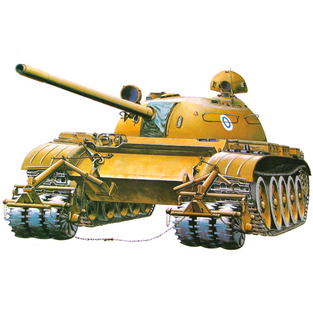 Byggmodell Stridsvagn - T-55 "FINLAND" W/KMT-5 TANK - Trumpeter - 1:35