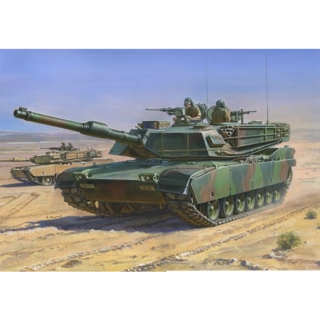 Byggsats Stridsvagn - M1A1 Abrams US Main Battle Tank - 1:100