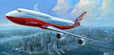 Modellflygplan - Boeing 747-8 - Zvezda - 1:144