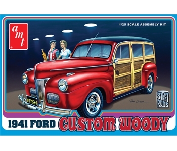 Byggmodell bil - 41 Ford Woddy - 1:25 - AMT