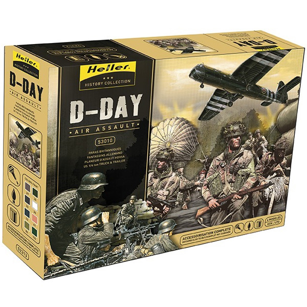D-Day Airassault (4 models in 1 incl. glue,paint,brush) - 1:72 - He