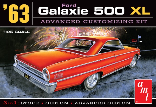 Byggmodell bil - 1963 Ford Galaxie - 1:25 - AMT