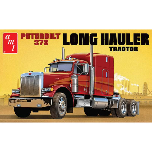 Byggmodell lastbil - Peterbilt 378 Long Hauler Semi Tractor - 1:24 - AMT