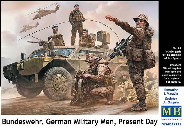 Byggmodell gubbar - Bundeswehr. Present Day - 5 fig. - 1:35 - MasterBox