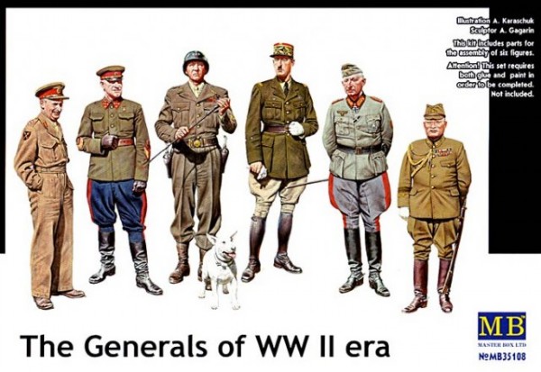 Byggmodell gubbar - The Generals Of WW II - 1:35 - MasterBox