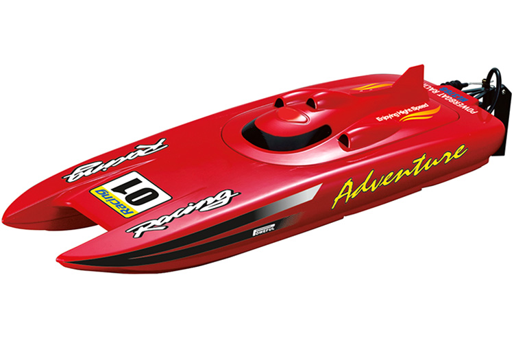 Radiostyrd båt - Adventure Racing Katamaran - Röd - 2,4Ghz - RTR