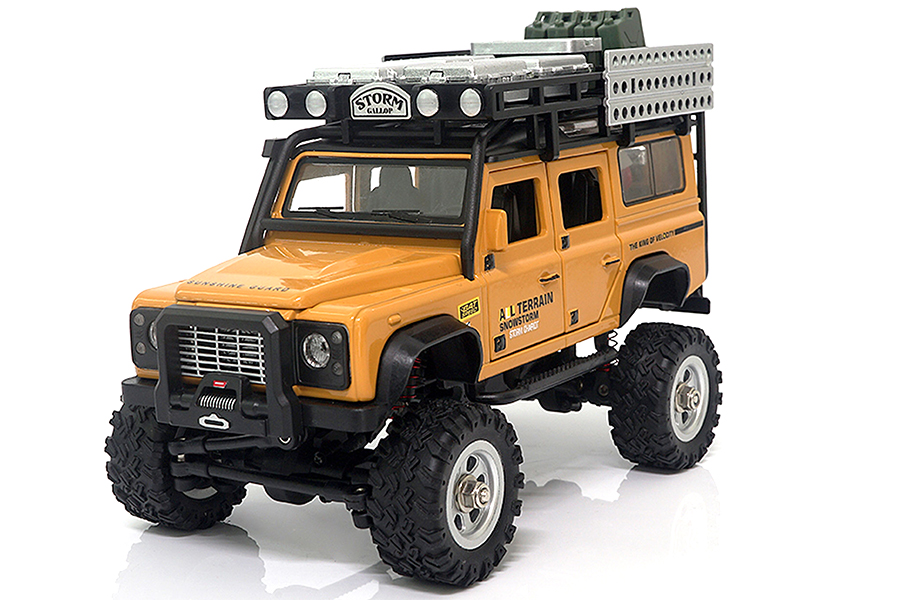 Radiostyrd bil - 1:28 - D90X28 Metall 4WD Orange - 2,4ghz - RTR