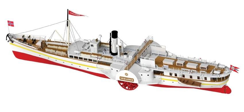 Träbyggsats båt - Skibladner Peddal Steamer 83cm - 1:60 - Modell-Tec
