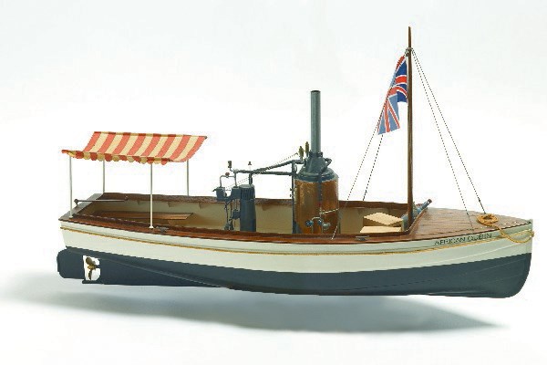 Byggmodell - African Queen i trä med plastskrov 1:12 Billing Boats