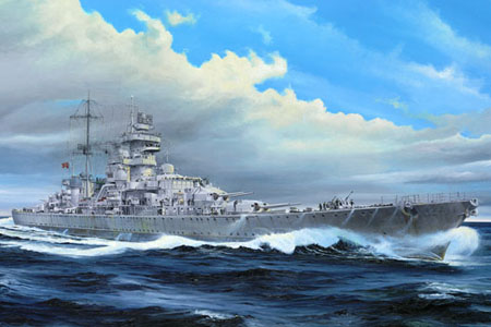 Byggmodell krigsfartyg - Prinz Eugen 1945 - 1:350 - TR