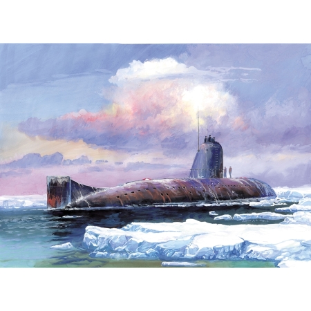 Byggsats Ubåt - Soviet Nuclear Submarine K-3 - November Class - 1:350