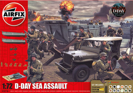 Byggmodell - D-Day Sea Assault Gift Set - 1:72