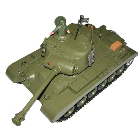 Radiostyrd stridsvagn - 1:16 - Snow Leopard (m26 pershing) softairgun m. rök & ljud - RTR