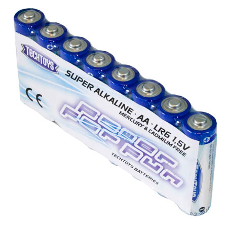 Batteri - TechToys Alkaline AA/LR6 8-pack
